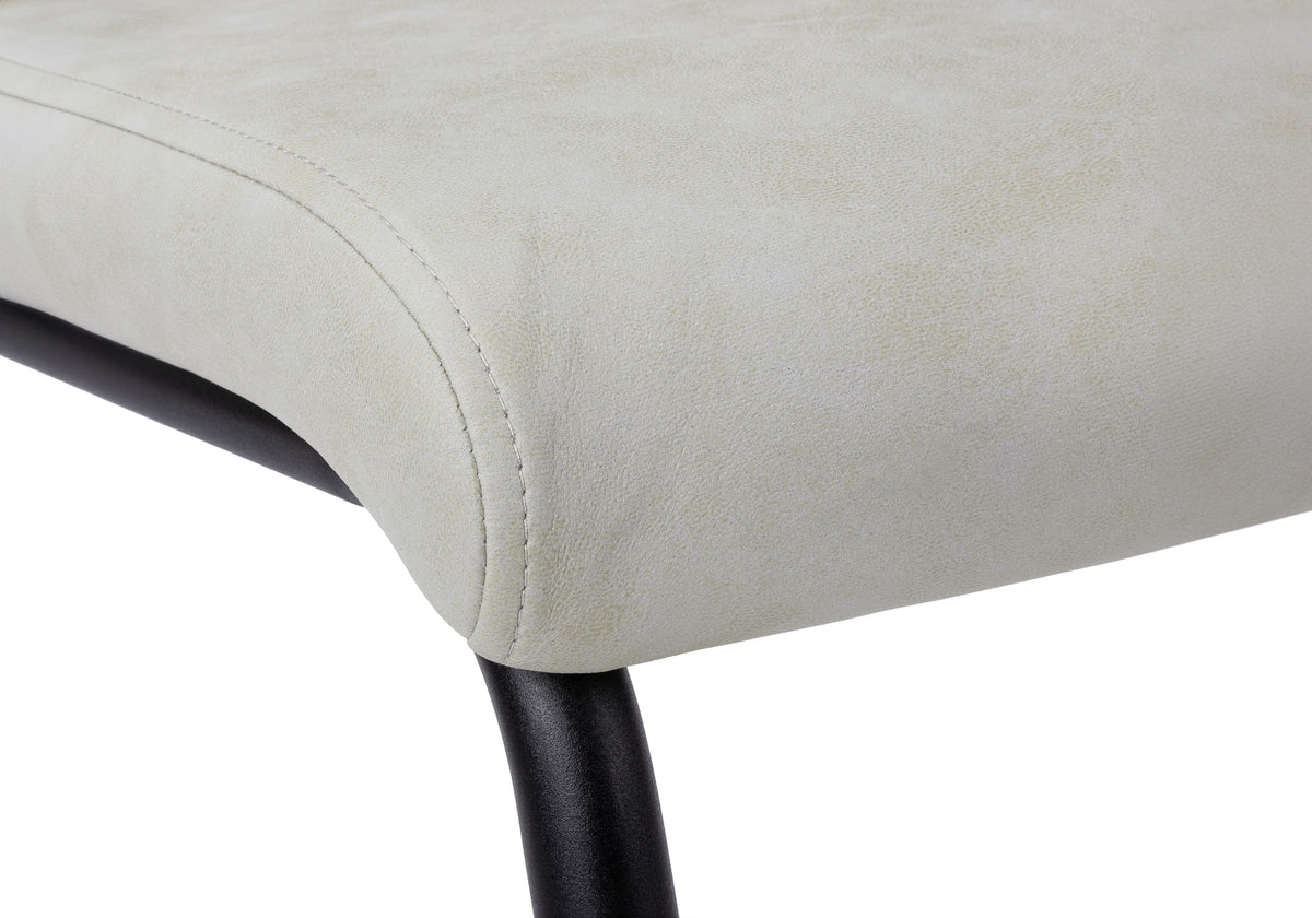 Astor Grey Fabric & Black Metal Dining Chair (Set of 2) | Ortholuxe Home - Photo 8