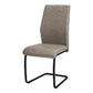 Astor Taupe Fabric & Black Metal Dining Chair (Set of 2) | Ortholuxe Home - Photo 2