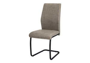 Astor Taupe Fabric & Black Metal Dining Chair (Set of 2) | Ortholuxe Home - Photo 2