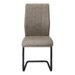 Astor Taupe Fabric & Black Metal Dining Chair (Set of 2) | Ortholuxe Home - Photo 3