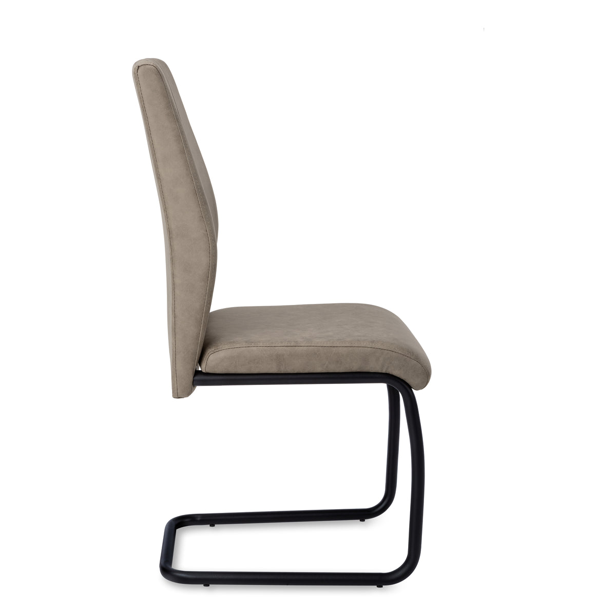 Astor Taupe Fabric & Black Metal Dining Chair (Set of 2) | Ortholuxe Home - Photo 5