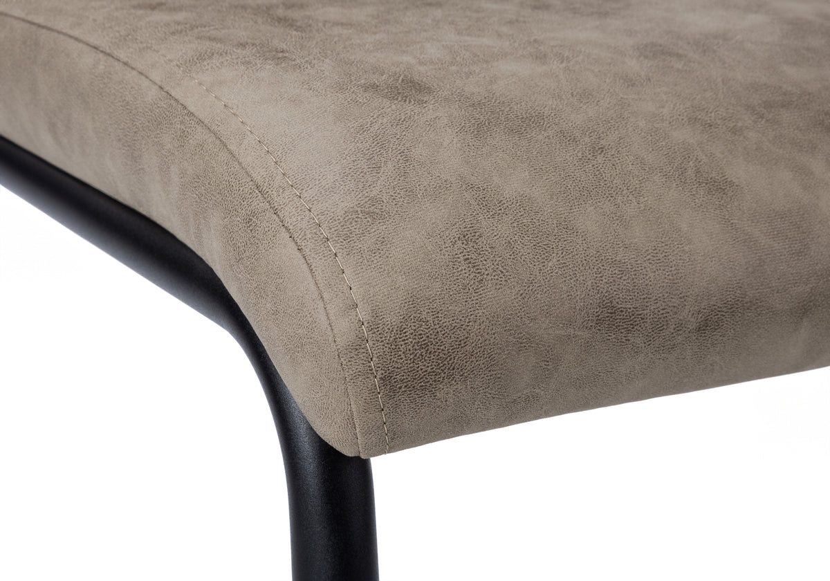 Astor Taupe Fabric & Black Metal Dining Chair (Set of 2) | Ortholuxe Home - Photo 8