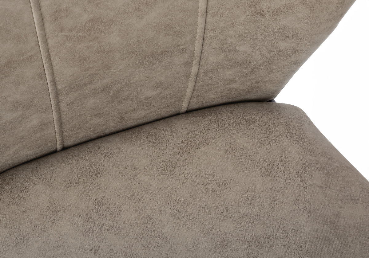 Astor Taupe Fabric & Black Metal Dining Chair (Set of 2) | Ortholuxe Home - Photo 9