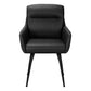 Astor Black Leather-Look Dining Chair (Set of 2) | Ortholuxe Home - Photo 3