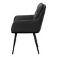 Astor Black Leather-Look Dining Chair (Set of 2) | Ortholuxe Home - Photo 4