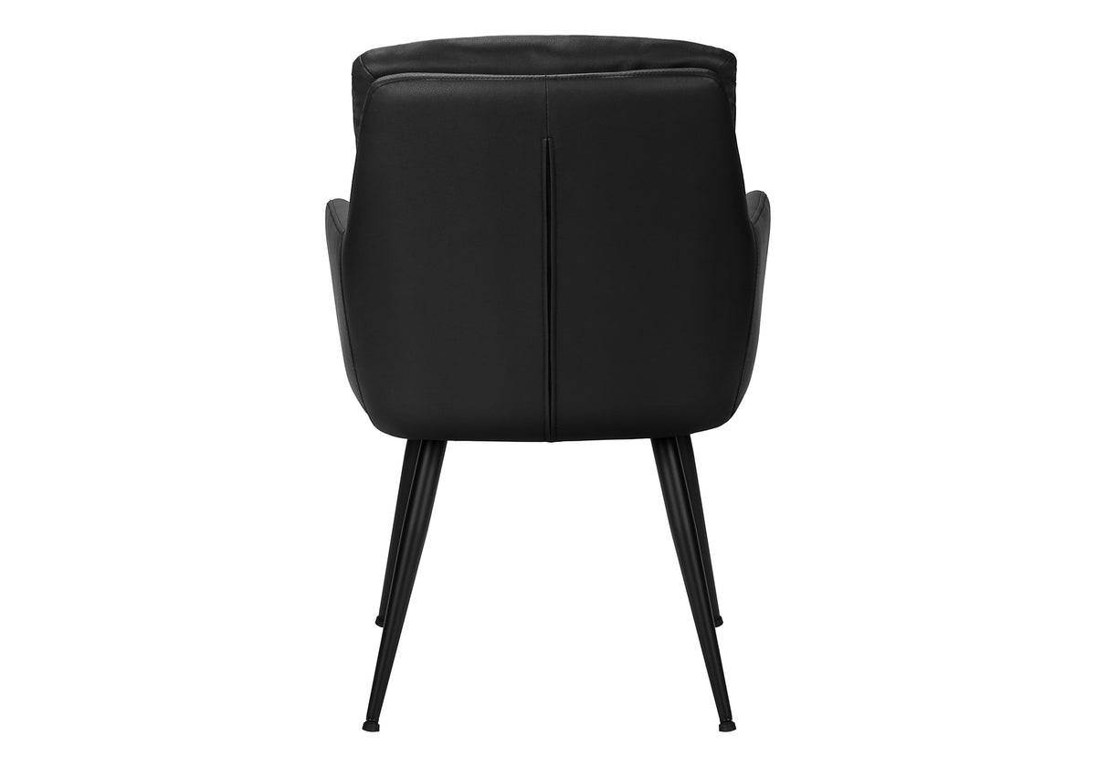Astor Black Leather-Look Dining Chair (Set of 2) | Ortholuxe Home - Photo 5