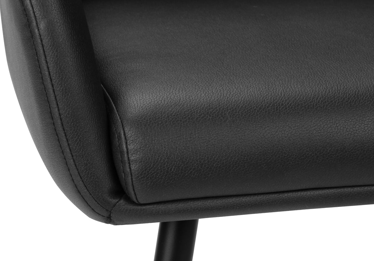 Astor Black Leather-Look Dining Chair (Set of 2) | Ortholuxe Home - Photo 9