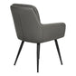 Astor Grey Leather-Look & Black Metal Dining Chair (Set of 2) | Ortholuxe Home - Photo 6