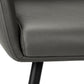 Astor Grey Leather-Look & Black Metal Dining Chair (Set of 2) | Ortholuxe Home - Photo 9