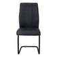 Beaumont Black Leather-Look & Metal Dining Chair (Set of 2) | Ortholuxe Home - Photo 3