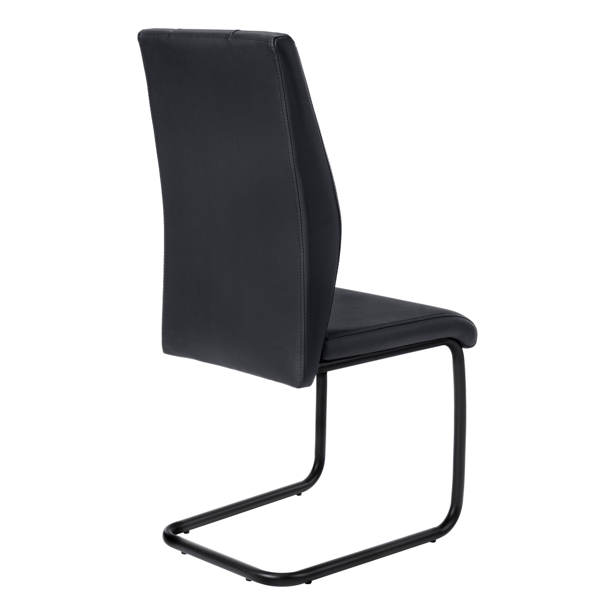 Beaumont Black Leather-Look & Metal Dining Chair (Set of 2) | Ortholuxe Home - Photo 4