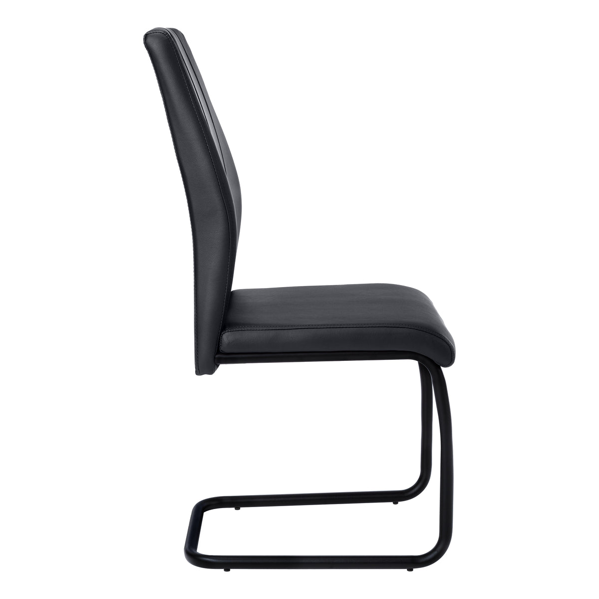 Beaumont Black Leather-Look & Metal Dining Chair (Set of 2) | Ortholuxe Home - Photo 5