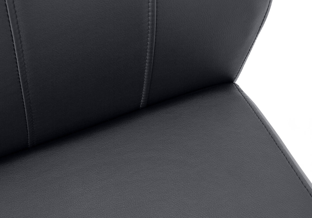 Beaumont Black Leather-Look & Metal Dining Chair (Set of 2) | Ortholuxe Home - Photo 9