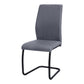 Beaumont Grey Leather-Look & Metal Dining Chair (Set of 2) | Ortholuxe Home - Photo 2