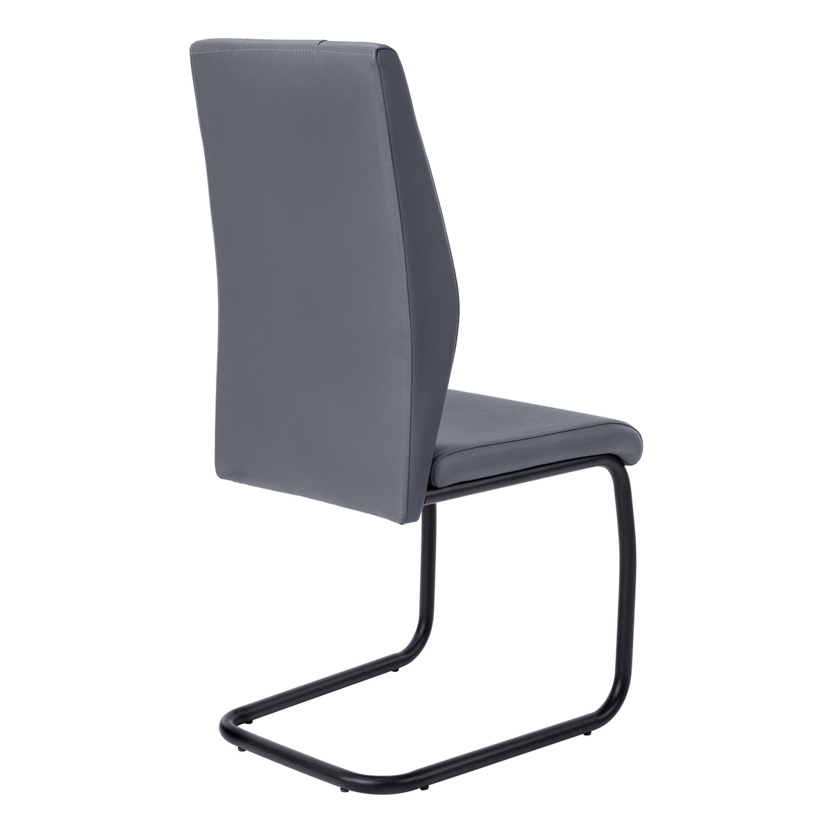 Beaumont Grey Leather-Look & Metal Dining Chair (Set of 2) | Ortholuxe Home - Photo 4