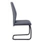 Beaumont Grey Leather-Look & Metal Dining Chair (Set of 2) | Ortholuxe Home - Photo 5
