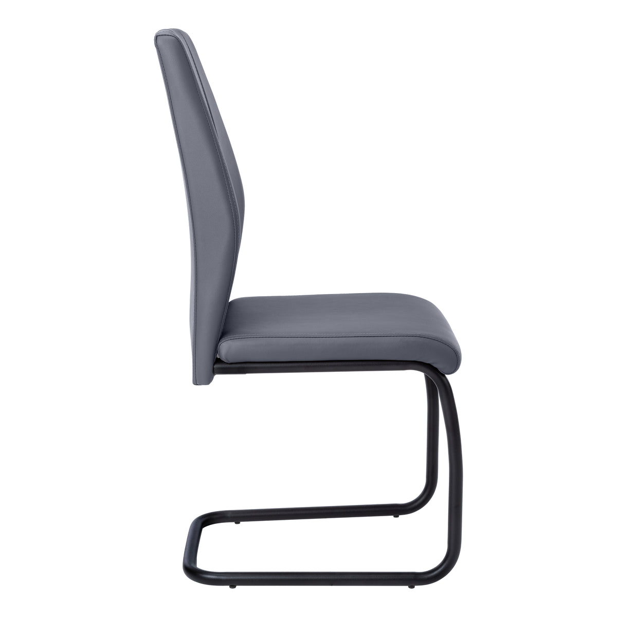 Beaumont Grey Leather-Look & Metal Dining Chair (Set of 2) | Ortholuxe Home - Photo 5