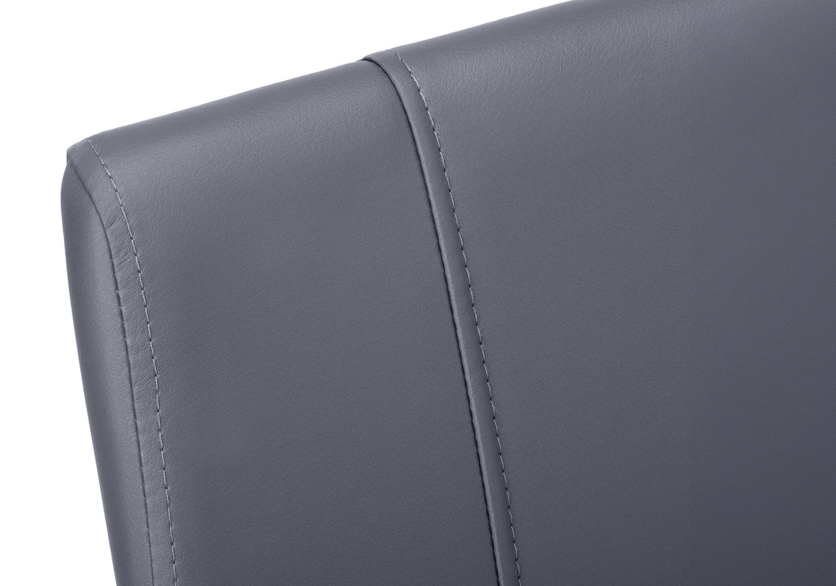 Beaumont Grey Leather-Look & Metal Dining Chair (Set of 2) | Ortholuxe Home - Photo 7