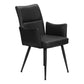 Beaumont Black Leather-Look & Metal Dining Chair (Set of 2) | Ortholuxe Home - Photo 2
