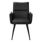 Beaumont Black Leather-Look & Metal Dining Chair (Set of 2) | Ortholuxe Home - Photo 3