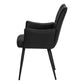 Beaumont Black Leather-Look & Metal Dining Chair (Set of 2) | Ortholuxe Home - Photo 4