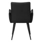 Beaumont Black Leather-Look & Metal Dining Chair (Set of 2) | Ortholuxe Home - Photo 5