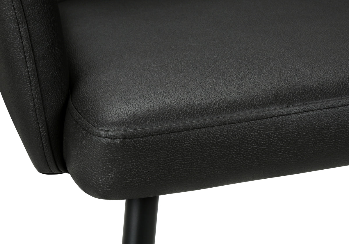 Beaumont Black Leather-Look & Metal Dining Chair (Set of 2) | Ortholuxe Home - Photo 9