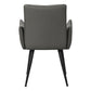 Beaumont Grey Leather-Look & Black Metal Dining Chair (Set of 2) | Ortholuxe Home - Photo 5