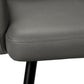 Beaumont Grey Leather-Look & Black Metal Dining Chair (Set of 2) | Ortholuxe Home - Photo 9