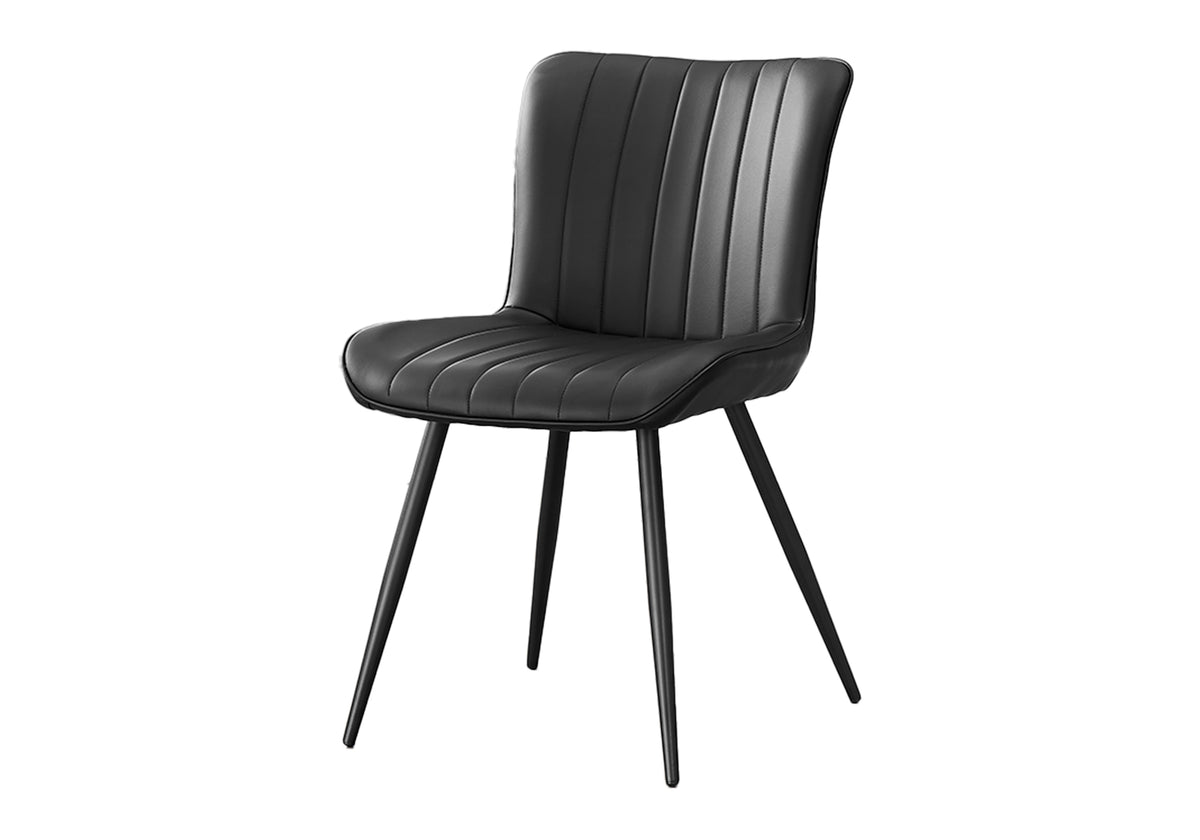 Carmel Black Leather-Look Dining Chair (Set of 2) | Ortholuxe Home - Photo 2
