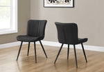 Carmel Black Leather-Look Dining Chair (Set of 2) | Ortholuxe Home