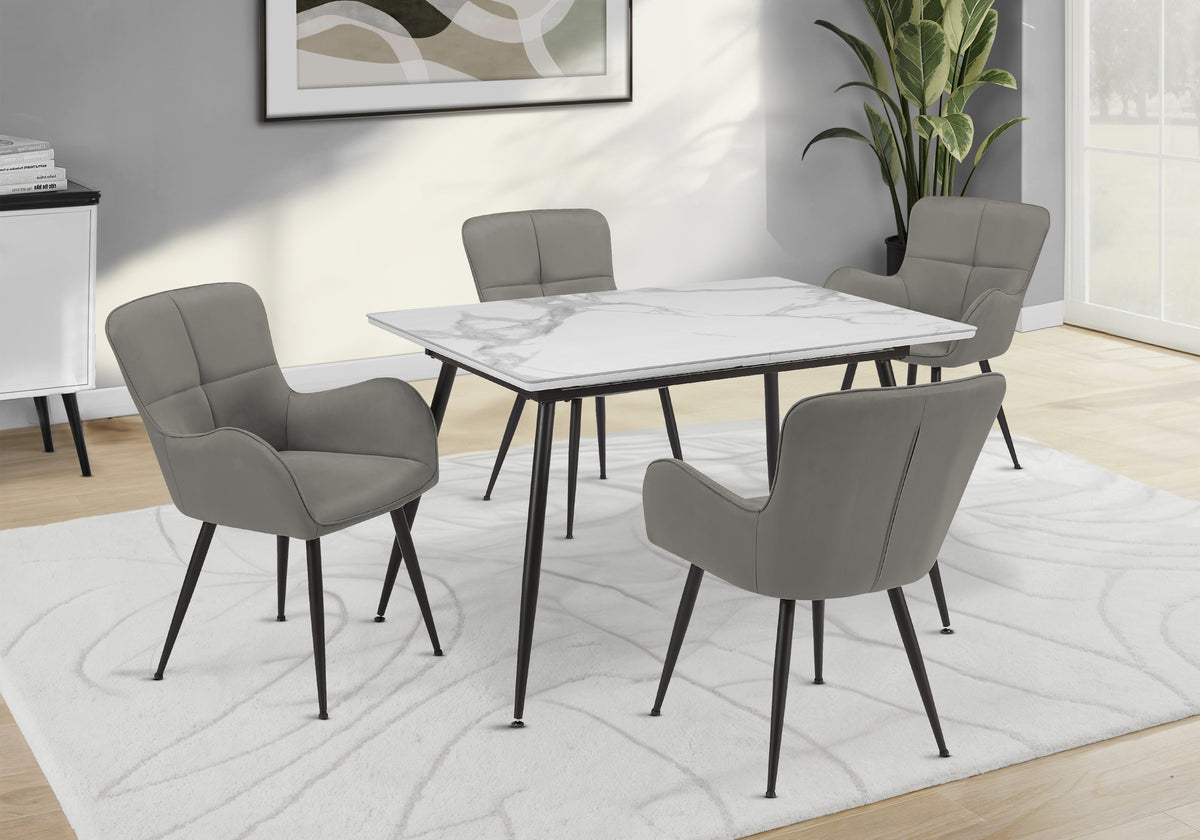 Carmel X & White Stone Dining Table | Ortholuxe Home - Photo 2
