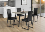 Dorian Grey & Black Metal Dining Table | Ortholuxe Home