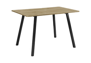 Dorian Dark Taupe & Black Metal Dining Table | Ortholuxe Home - Photo 2