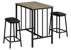 Dorian Counter Height Dark Taupe Dining Set (Set of 3) | Ortholuxe Home - Photo 2