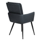 Dorian Blue Leather-Look & Black Metal Dining Chair (Set of 2) | Ortholuxe Home - Photo 6