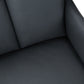 Dorian Blue Leather-Look & Black Metal Dining Chair (Set of 2) | Ortholuxe Home - Photo 7