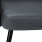 Dorian Blue Leather-Look & Black Metal Dining Chair (Set of 2) | Ortholuxe Home - Photo 9