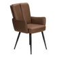 Dorian Light Brown Leather-Look Dining Chair (Set of 2) | Ortholuxe Home - Photo 2