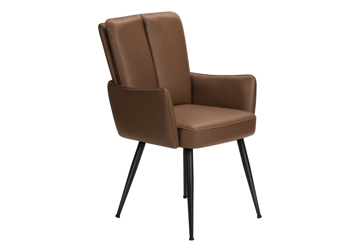 Dorian Light Brown Leather-Look Dining Chair (Set of 2) | Ortholuxe Home - Photo 2