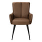 Dorian Light Brown Leather-Look Dining Chair (Set of 2) | Ortholuxe Home - Photo 3