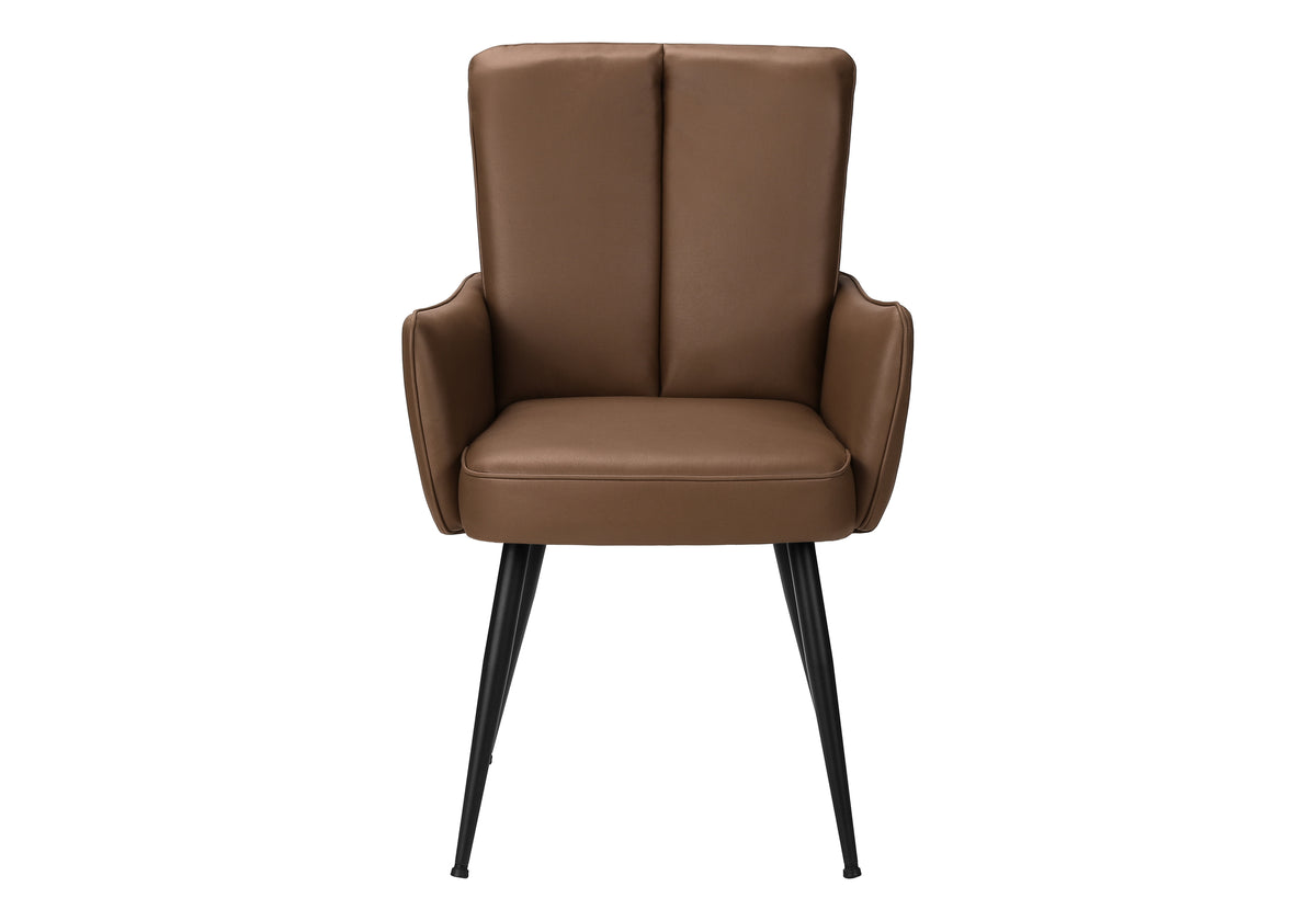 Dorian Light Brown Leather-Look Dining Chair (Set of 2) | Ortholuxe Home - Photo 3
