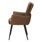 Dorian Light Brown Leather-Look Dining Chair (Set of 2) | Ortholuxe Home - Photo 4