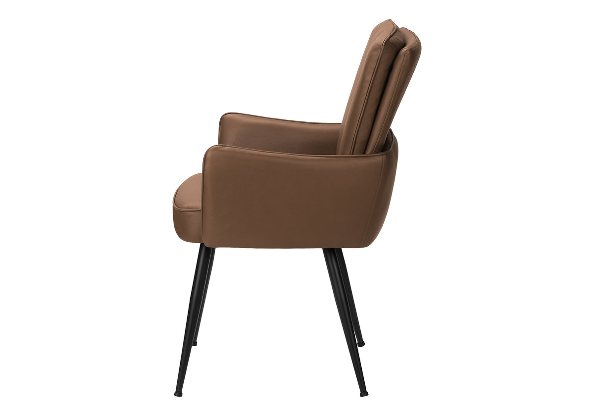 Dorian Light Brown Leather-Look Dining Chair (Set of 2) | Ortholuxe Home - Photo 4