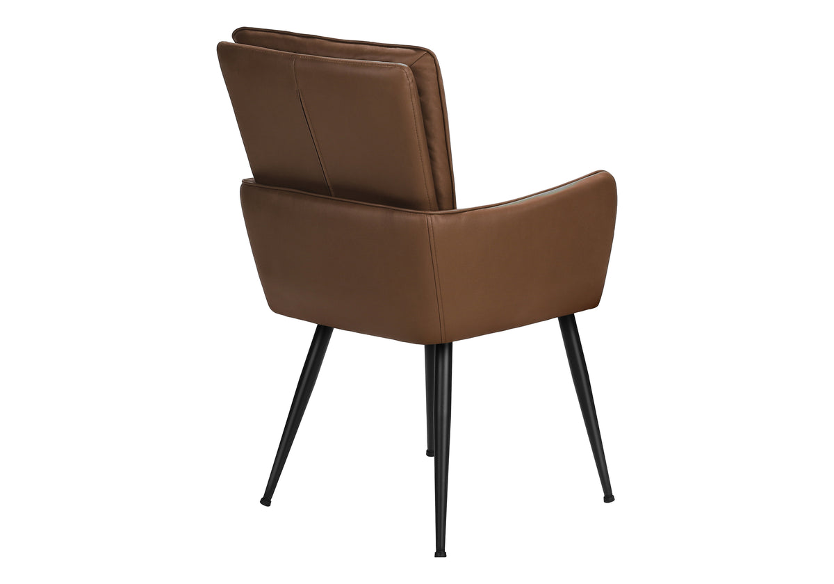 Dorian Light Brown Leather-Look Dining Chair (Set of 2) | Ortholuxe Home - Photo 6