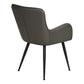 Emory Grey Leather-Look & Black Metal Dining Chair (Set of 2) | Ortholuxe Home - Photo 6