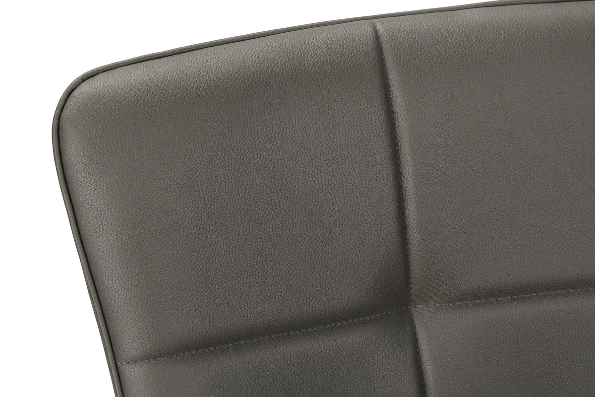 Emory Grey Leather-Look & Black Metal Dining Chair (Set of 2) | Ortholuxe Home - Photo 8
