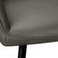 Emory Grey Leather-Look & Black Metal Dining Chair (Set of 2) | Ortholuxe Home - Photo 9