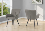 Emory Grey Suede & Black Metal Dining Chair (Set of 2) | Ortholuxe Home
