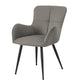 Emory Grey Suede & Black Metal Dining Chair (Set of 2) | Ortholuxe Home - Photo 2